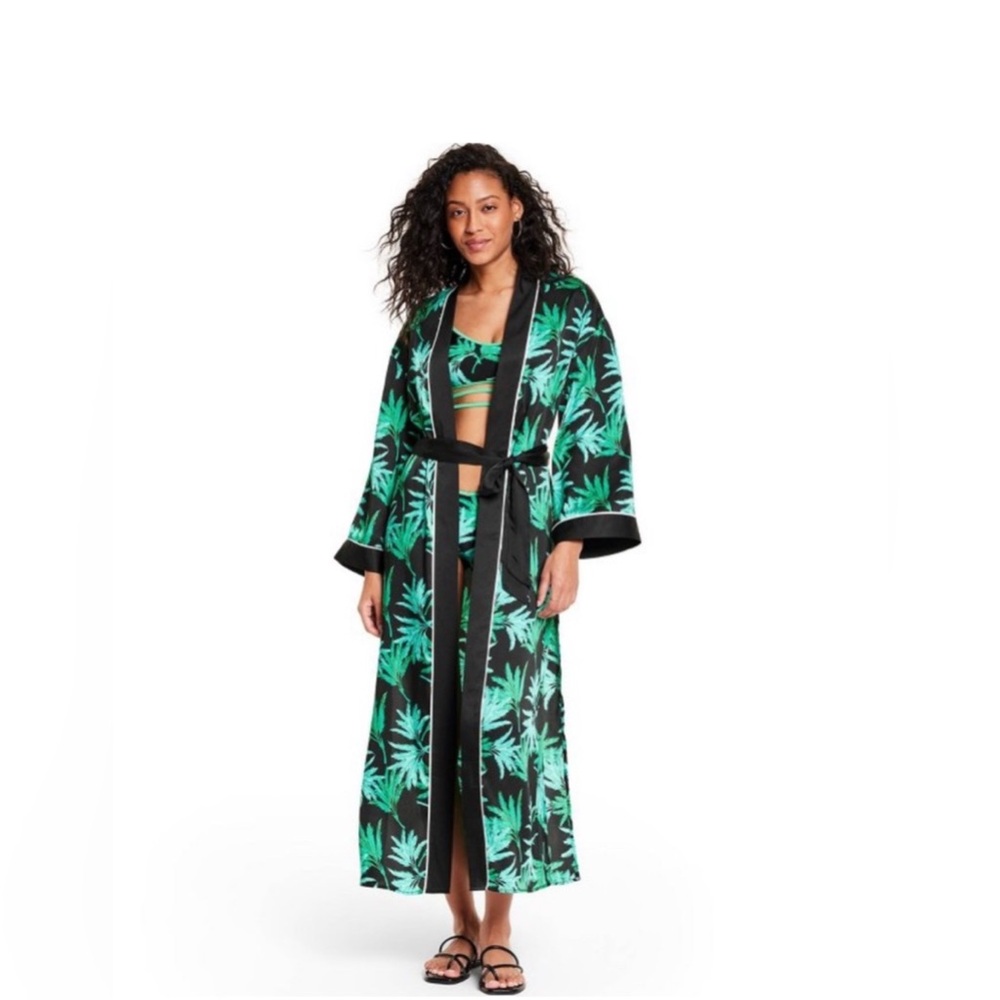 FE NOEL X TARGET WOMEN’S FEATHERED PALM PRINT COVER UP - NWT